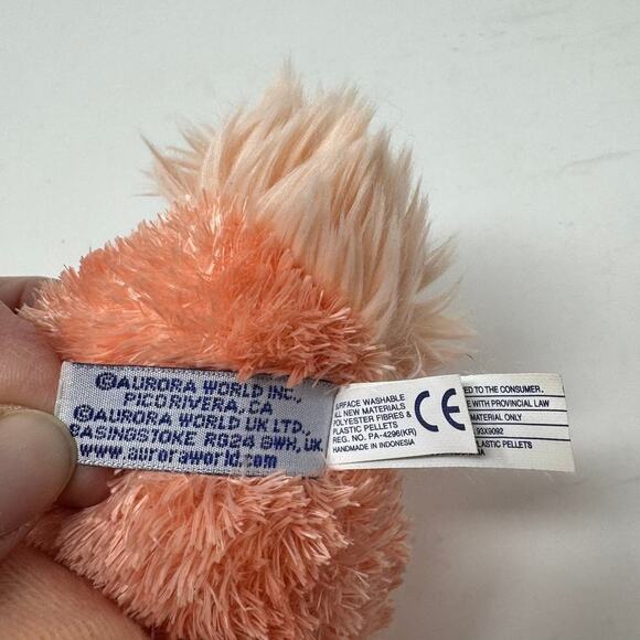 Aurora Pink Flamingo 10" Tall Plush Bird Bean Bag Stuffed Animal Toy Realistic - Picture 9 of 10